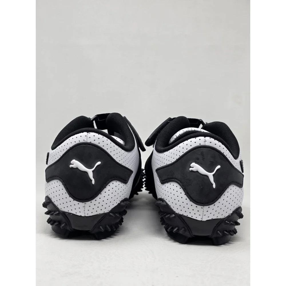 PUMA Womens Size 7.5 Sneakers Mostro Perf Leather Hook & Loop White Black New